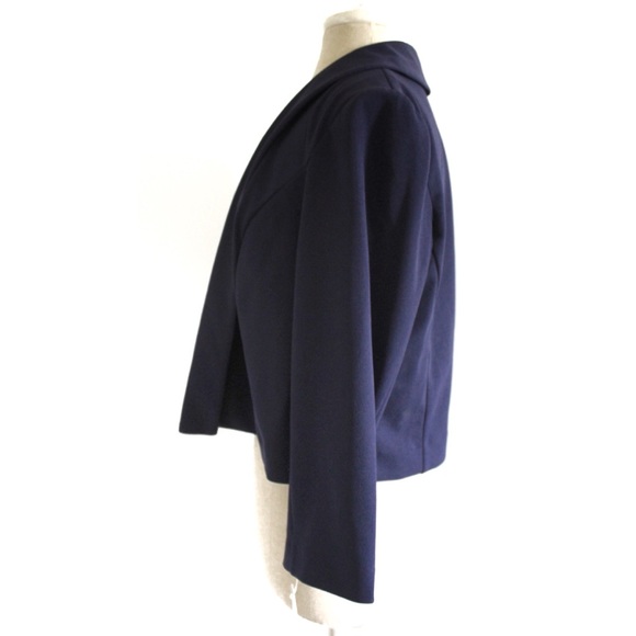 Shelby & Palmer NWT Cropped Navy Open Blazer Large - Picture 2 of 5